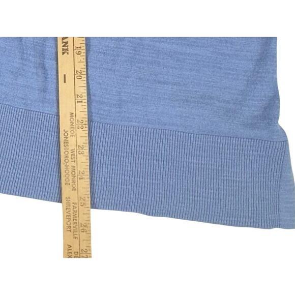 Loft Cardigan Sweater Size Small Periwinkle Slub Knit Open Front Oversized - Picture 6 of 7